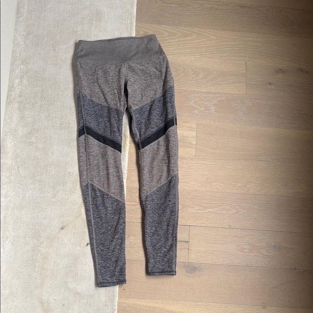 Gray and Black Colorblock Leggings